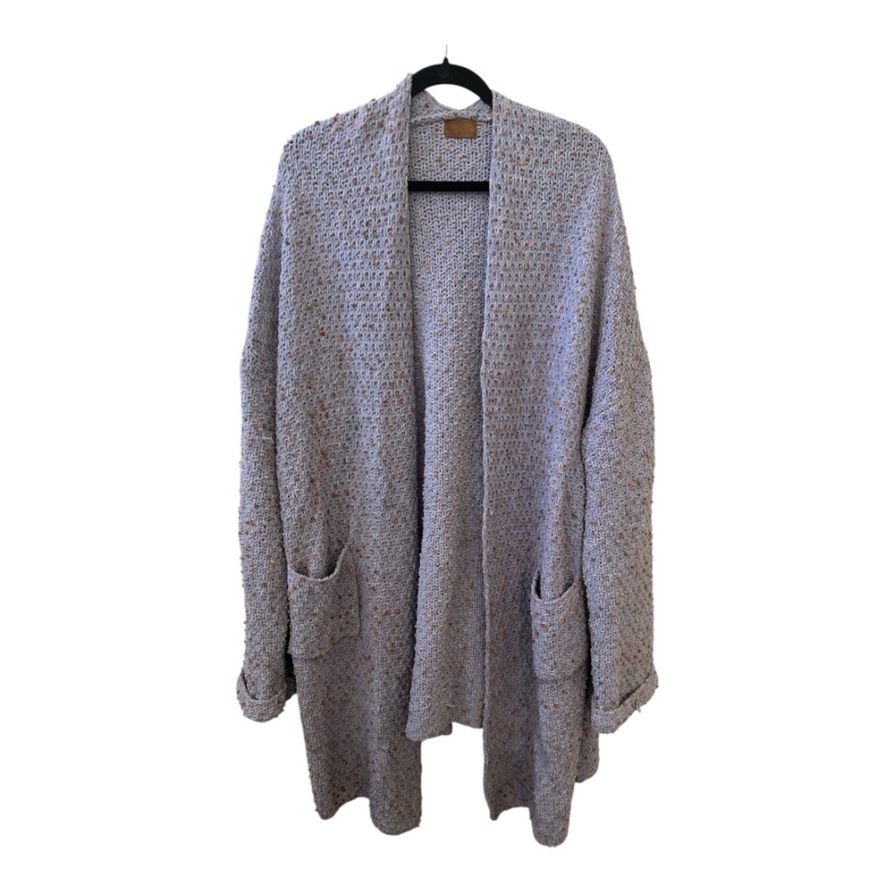 Unicorn Tribe Oversize Soft Purple Confetti Duster Cardigan Pockets Size 3x